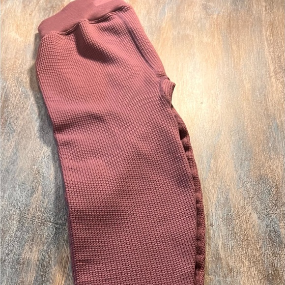 Victoria Secret Pink Active Waffle Knit Workout Leggings/Joggers, Size L - Picture 4 of 5